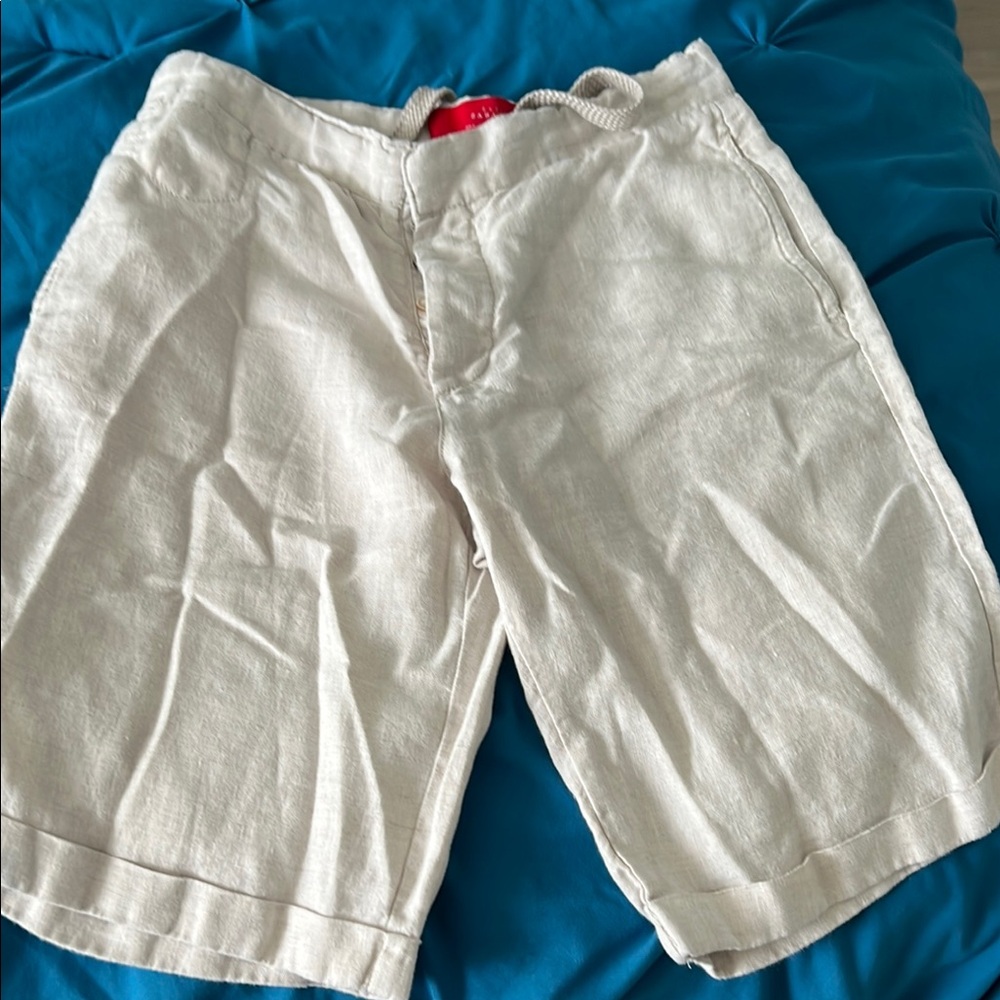 Zara Tan Flat Front Shorts Lightweight Cotton, size 30 cargo shorts